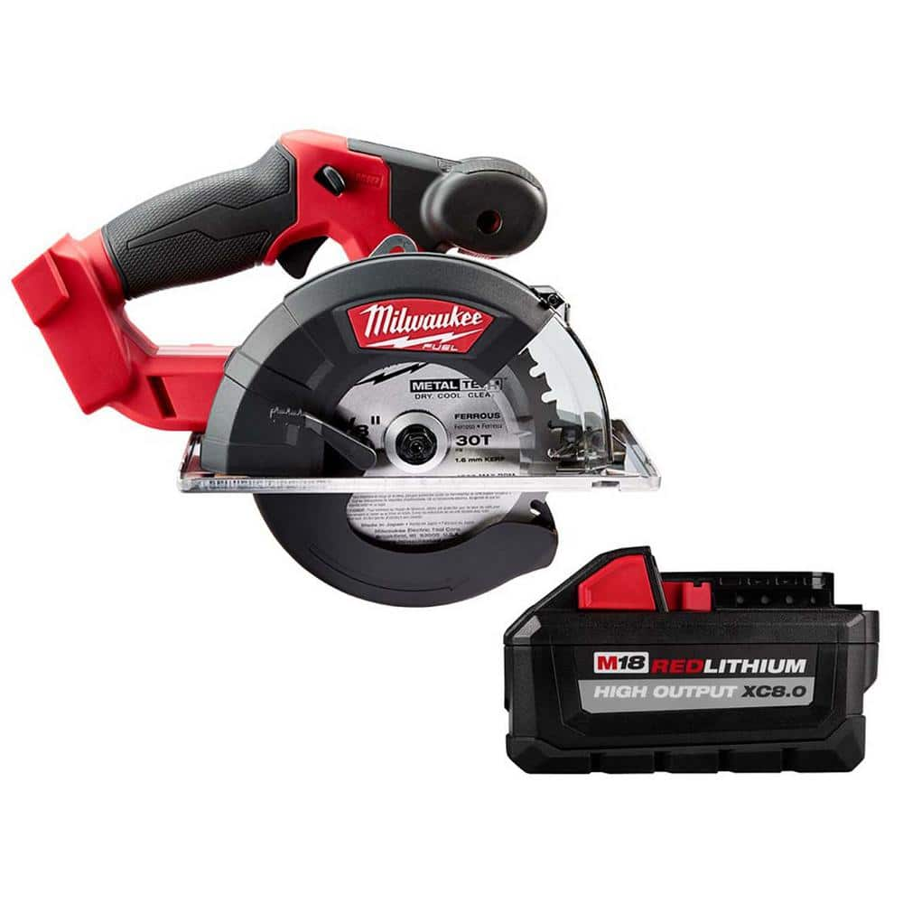 M18 FUEL 18V Lithium-Ion Brushless Cordless Metal Cutting 5-3/8 in. Circular Saw w/HIGH OUTPUT XC 8.0 Ah Battery -  Milwaukee, 2782-20-48