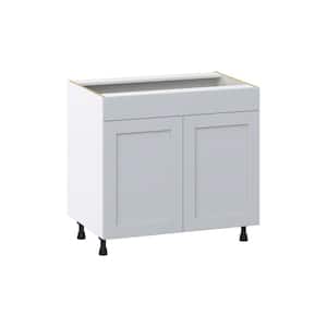 Cumberland Light Gray Shaker Assembled Sink Base Kitchen Cabinet with a False Front (36 in. W x 34.5 in. H x 24 in. D)