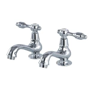 Tudor Old-Fashion Basin Tap 4 in. Centerset 2-Handle Bathroom Faucet in Chrome