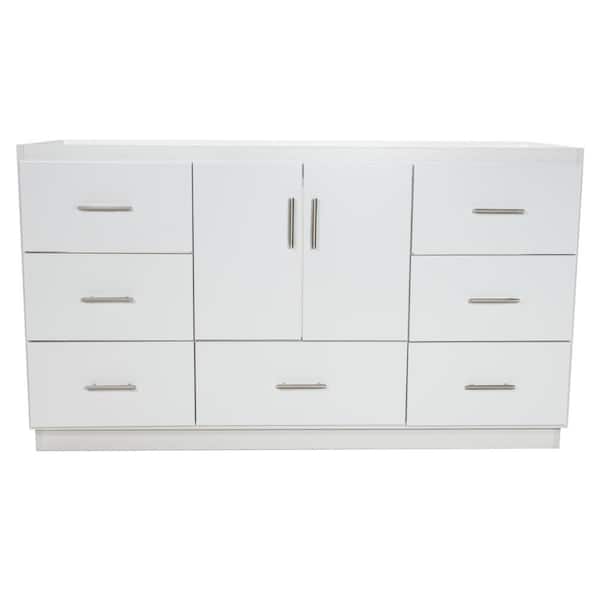 Simplicity by Strasser Slab 60 in. W x 21 in. D x 34.5 in. H Bath Vanity Cabinet without Top in Winterset