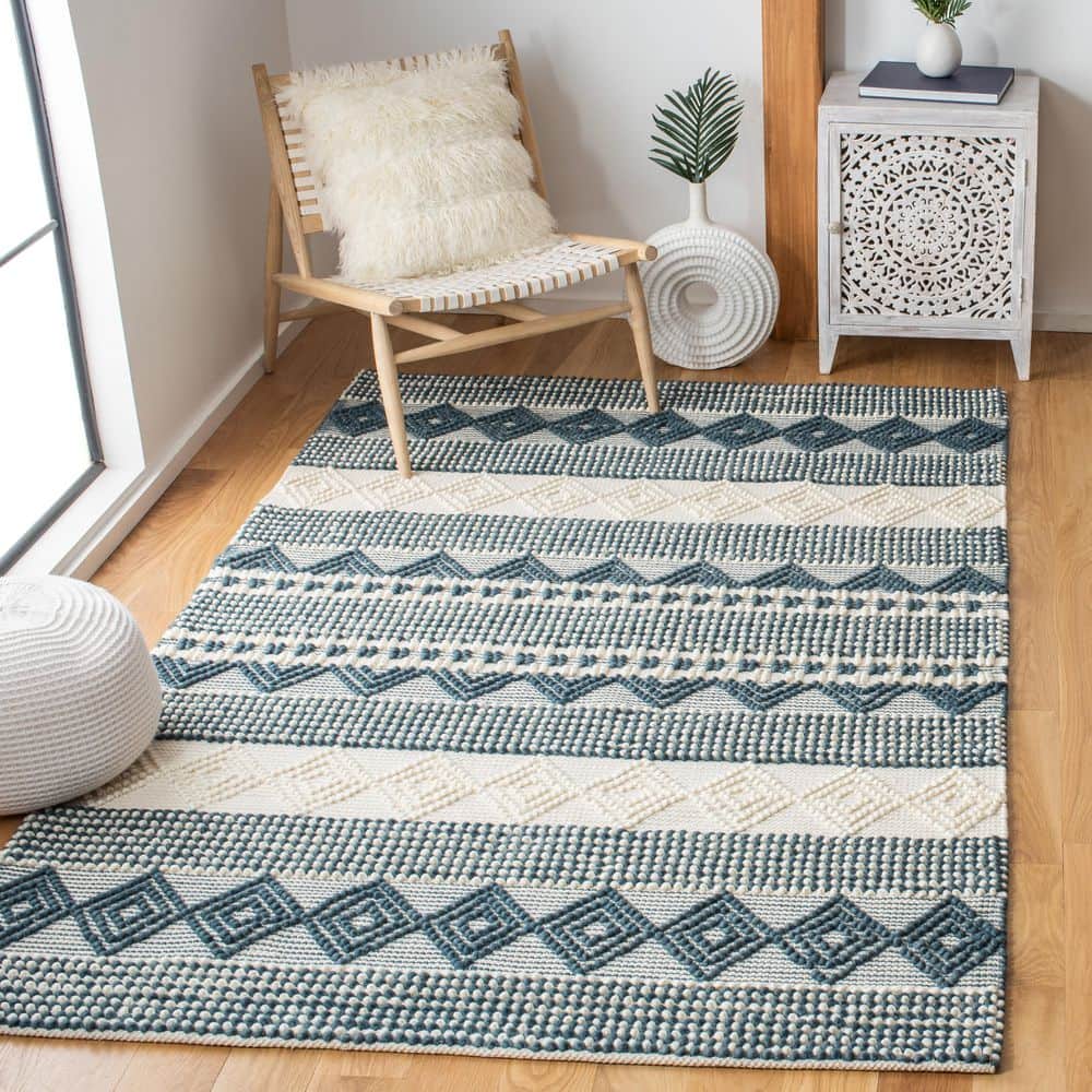 Natura 6 ft. x 9 ft. Dark Green/Ivory Striped Diamonds Area Rug price history on PriceWatchPro
