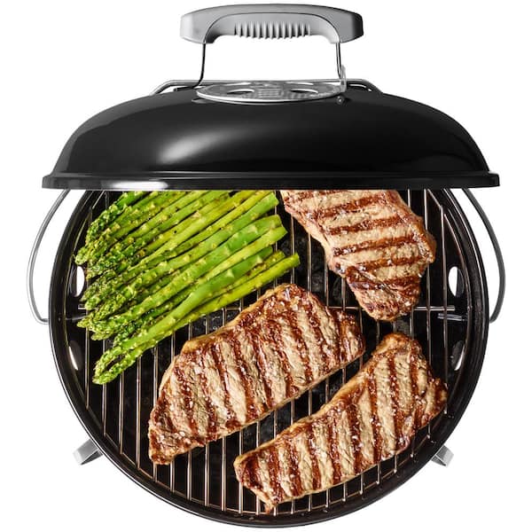 Smokey Joe Premium 14 in. Portable Charcoal Grill in Slate Blue
