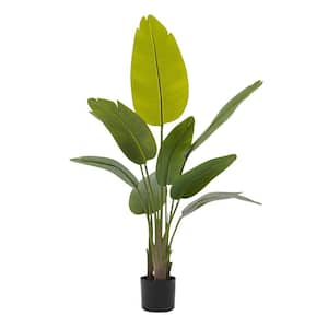 47.24 in. H Artificial Plant Artificial Travelers Palm Tree with Pot (Set of 2)