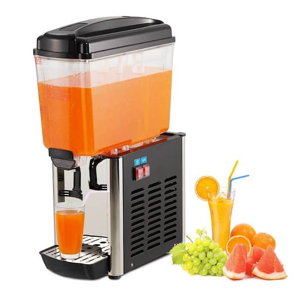 Garvee 115V Stainless Steel Commercial Beverage Dispenser 4.8 Gal. Iced Tea Cold Drink Machine with Thermostat Controller