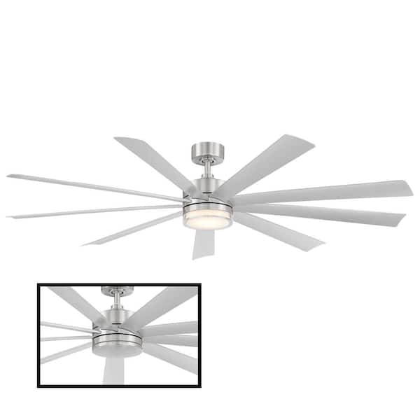 Light Kit And Remote Fr W2101 72l Ss, Modern Stainless Steel Ceiling Fans