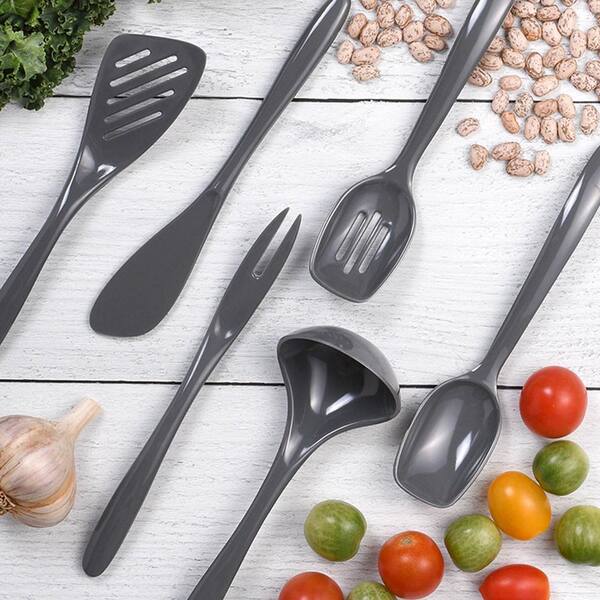 Gray Melamine Mini Utensils Set (Set of 6)