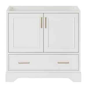 Stafford 36.75 in. W x 21.5 in. D x 34.5 in. H Bath Vanity Cabinet without Top in White