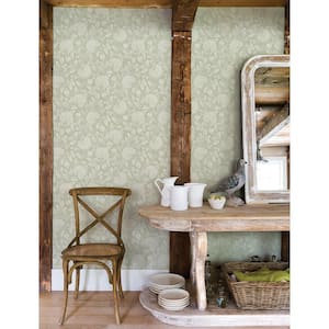 Vadouvan Sage Green Pre-Pasted Non-Woven Wallpaper