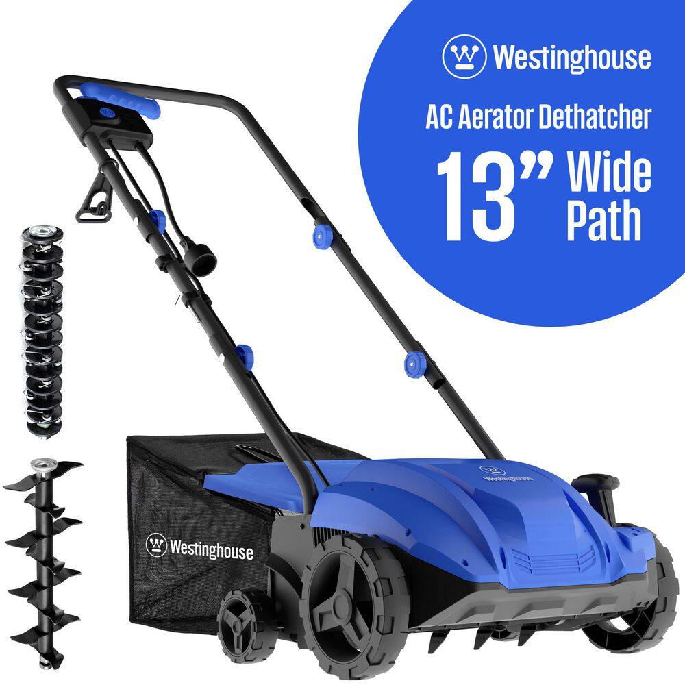Westinghouse 13 in. 12 Amp Corded Electric Dethatcher and Aerator with 8 Gal. Collection Bag