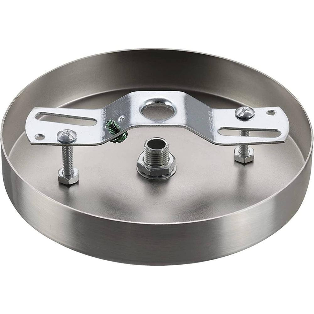 Brushed Nickel Round Light Fixture Canopy Kit