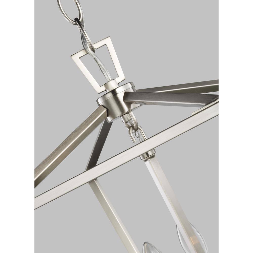 Elegant 3-Light Brushed Nickel Mini Pendant for Indoor/Outdoor