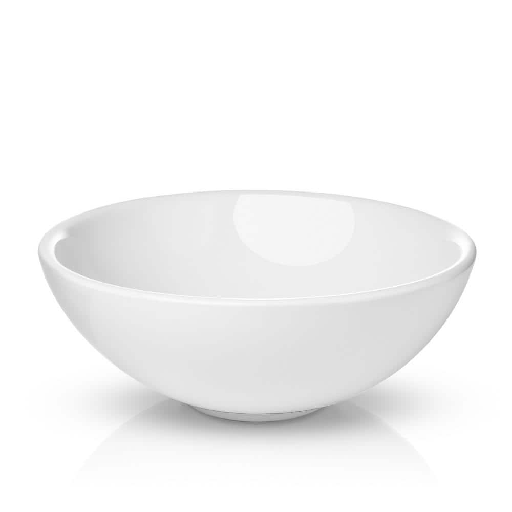 Miligore Modern Ceramic Vessel Sink - Bathroom Vanity Bowl - Large ...