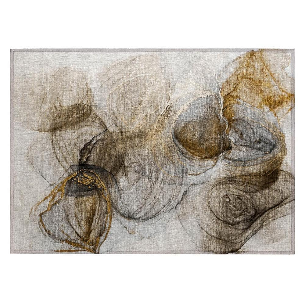 Brown 2 ft. x 3 ft. Abstract Indoor/Outdoor Area Rug price history on PriceWatchPro