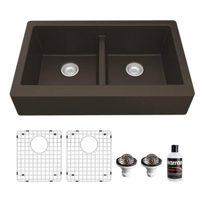 Brown Farmhouse Kitchen Sinks Kitchen Sinks The Home Depot