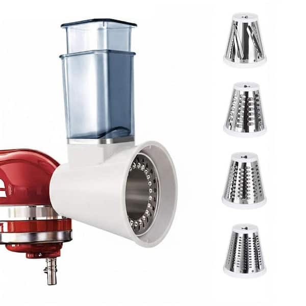 Blue Slicer Shredder Attachment for Stand Mixer with 4 Interchangeable Blades, Dishwasher Safe, 1 Piece