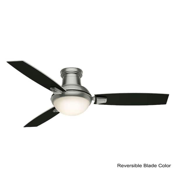 Casablanca Verse LED 44-in Satin Nickel Indoor/Outdoor Ceiling Fan with Remote (3-Blade)