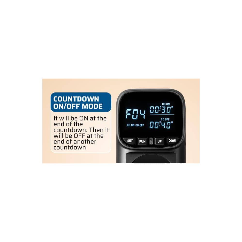 Black Digital Temperature Controller with VA Display and Programmable Timer
