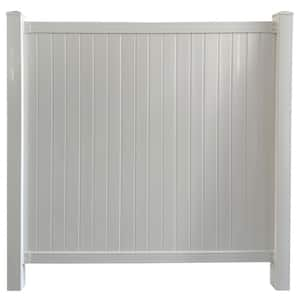 6 ft. H x 6 ft. W White Ivory Vinyl Privacy Fence Panel Kit