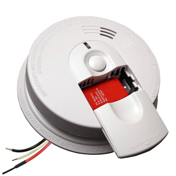 Kidde Firex Smoke Detector, Hardwired with nine-V Battery Backup &  Front-Load Battery Door, Smoke Alarm, 4-Pack 21030967 - The Home Depot
