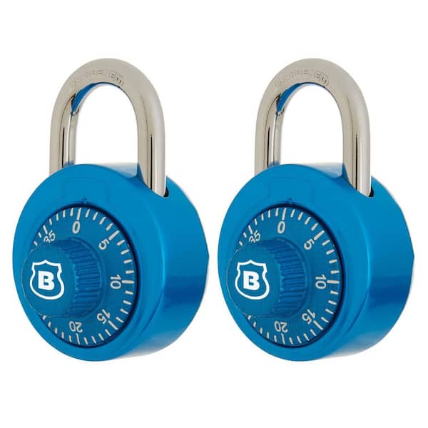 50 mm Steel Dial Combination Padlock (2-Pack)