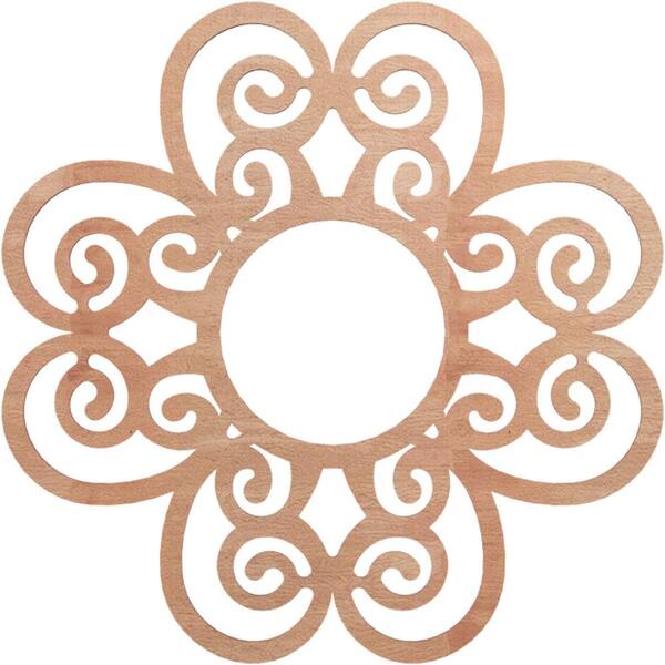 Ekena Millwork 0.25 in. x 28 in. x 28 in. Wood (Cherry) Medallion Moulding