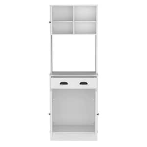 6-Shelf Wood Pantry Cabinet with Drawer with 3-Door