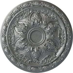20 in. x 1-5/8 in. Baile Urethane Ceiling Medallion (Fits Canopies upto 3-1/4 in.), Platinum