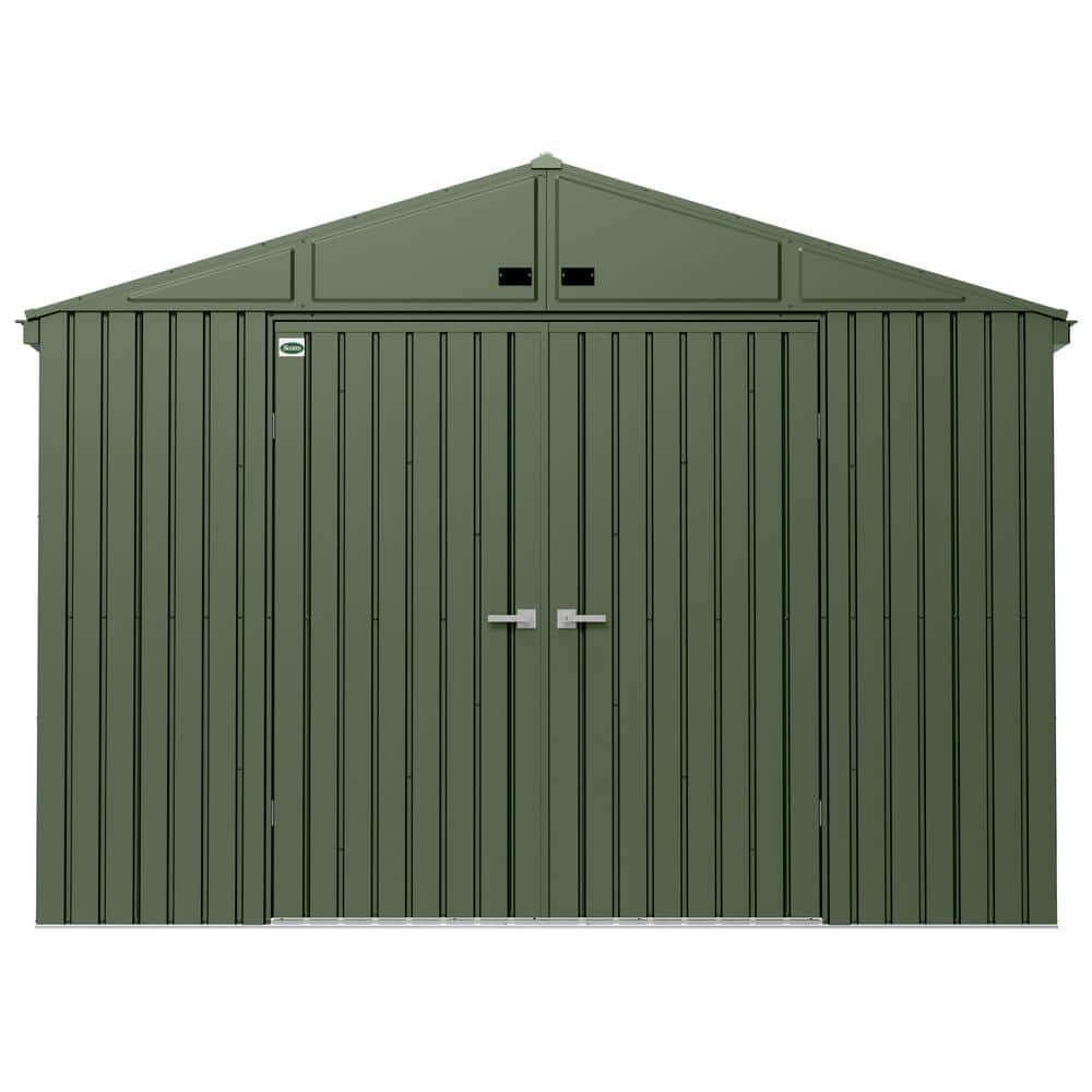 Green 10' x 12' Steel Lawn Care Storage Shed Kit
