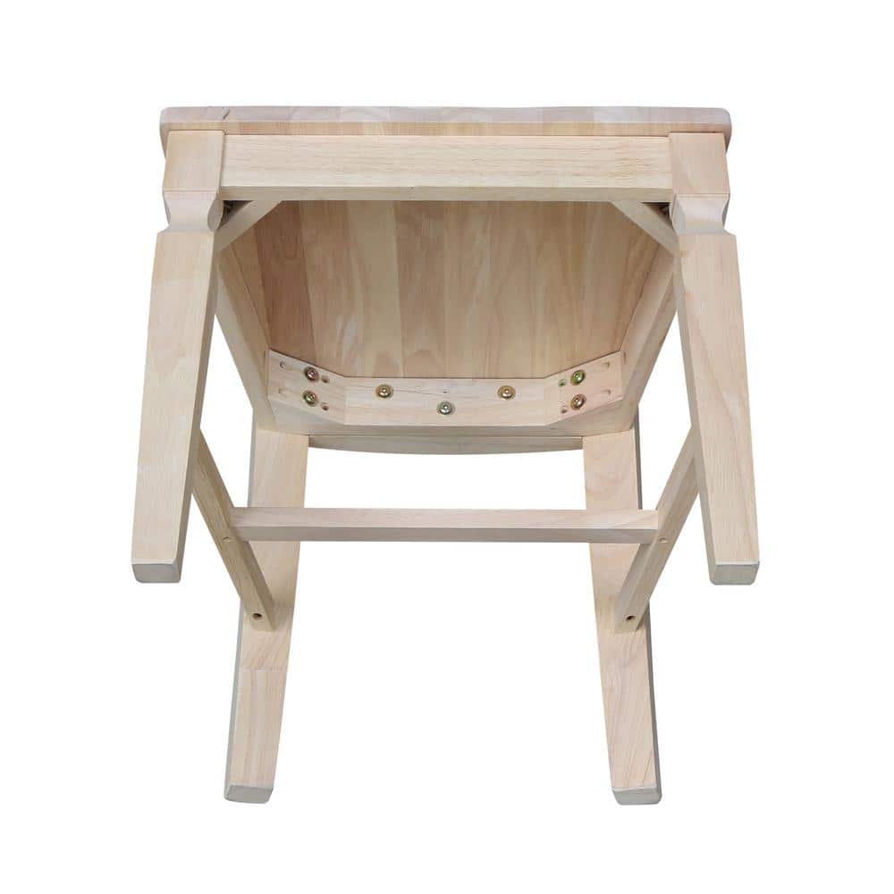 Vista Unfinished Solid Parawood High Ladderback Chair Set