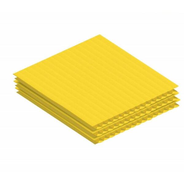 AdirOffice 18 in. x 24 in. x 0.15 in. Yellow Twin Wall Plastic Sheet (48-Pack)