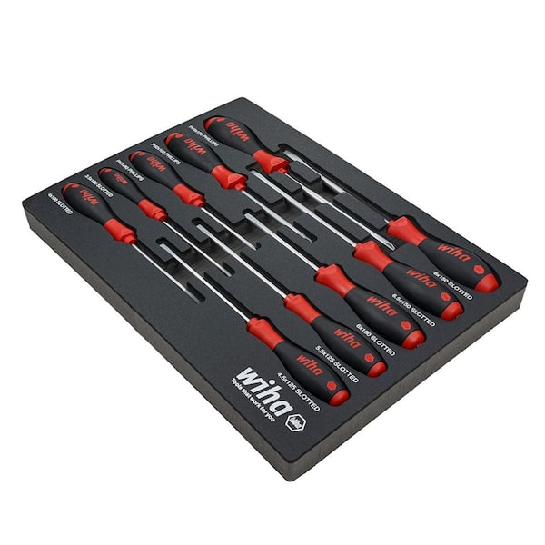 Wiha SoftFinish Cushion Grip Screwdriver Tray Set (10-Piece) 30280 - The  Home Depot