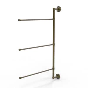 Waverly Place Collection 3 Swing Arm Vertical 28 in. Towel Bar in Antique Brass