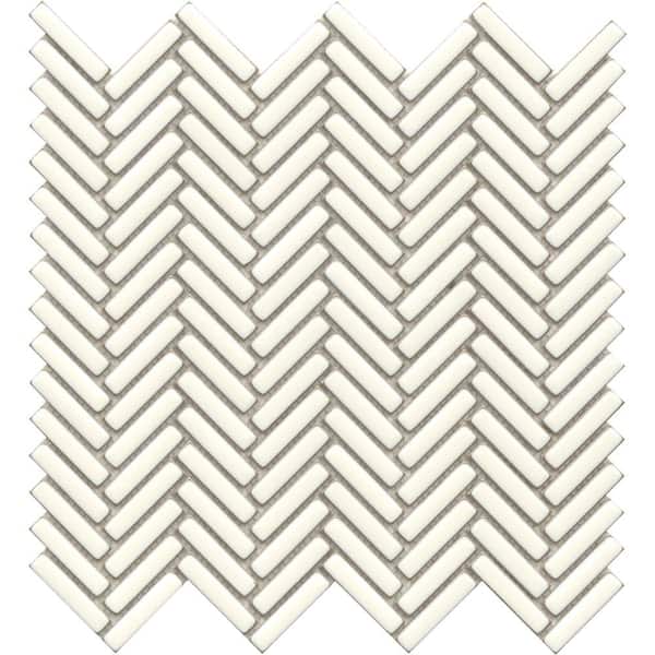 EMSER TILE Regala Bequest 11 in. x 11 in. Glossy Porcelain Mosaic Wall Tile (17.06 sq. ft./Case, 20 pcs/Case)