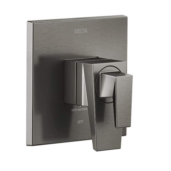 Delta Trillian 1-Handle Wall-Mount Valve Trim Kit in Lumicoat Black Stainless (Valve Not Included)