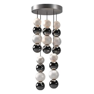 Onyx 5 Head 1 Light 45-Watt Polished Nickel Integrated LED Pendant Light