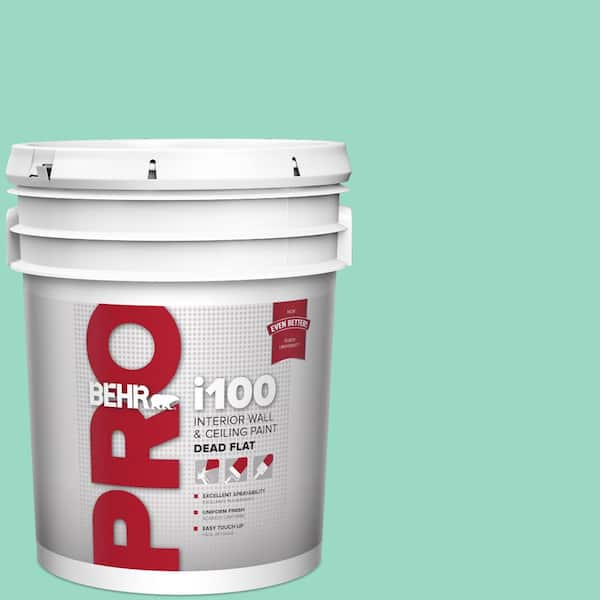 BEHR PRO 5 gal. #HDC-SP16-07 Isabellas Aqua Dead Flat Interior Paint