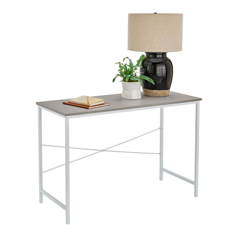 Modern Smoky Taupe Wood Writing Desk 43''