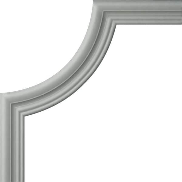 Ekena Millwork 12 in. x 1/2 in. x 12 in. Urethane Swindon Panel Moulding Corner (Matches Moulding PML01X00SW)