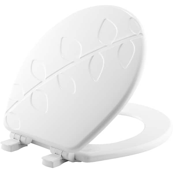 Mayfair STA-TITE Slow Close Lift-Off Sculptured Round Closed Front Toilet Seat in White