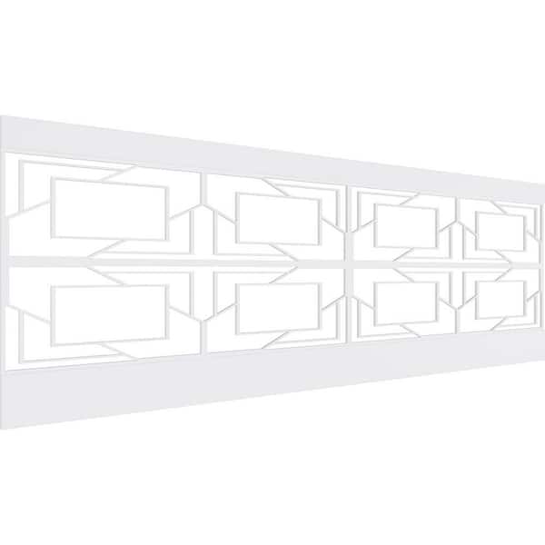 Ekena Millwork 32 in. H x 94-1/2 in. W 21.04 sq. ft. Monument PVC Wainscot Paneling Kit