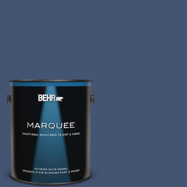 BEHR MARQUEE 1 gal. Home Decorators Collection #HDC-CL-26 Champlain Blue Satin Enamel Exterior Paint & Primer