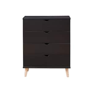 Cordero II 4-Drawer Espresso Chest of Drawer (39.25 in. H x 31.25 in. W x 15.5 in. D)
