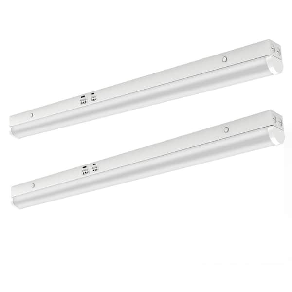 3.38 ft. White LED Shop Light 35W/40W/45W Adjustable, 5400Lumen, Ceiling Mount for Office Garage ETL Listed (2-Pack)