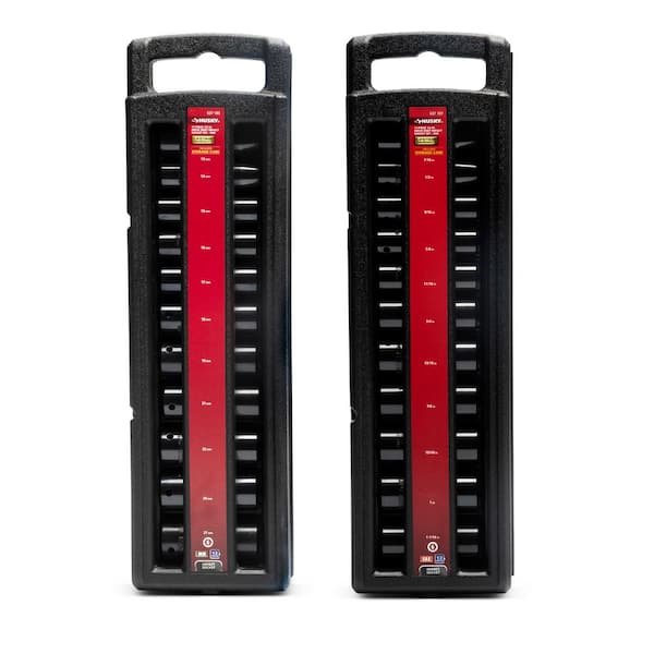 Husky 1/2 in. Drive SAE/Metric  6-Point Impact Socket Set with Two Storage Cases (22-Piece)