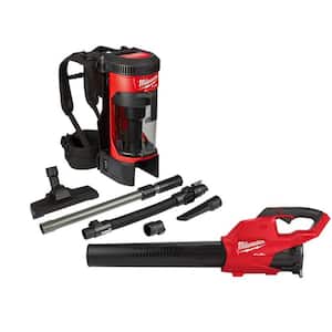 M18 FUEL 18-Volt Lithium-Ion Brushless 1 Gal. Cordless 3-in-1 Backpack Vacuum & M18 FUEL 120 MPH 450 CFM Handheld Blower