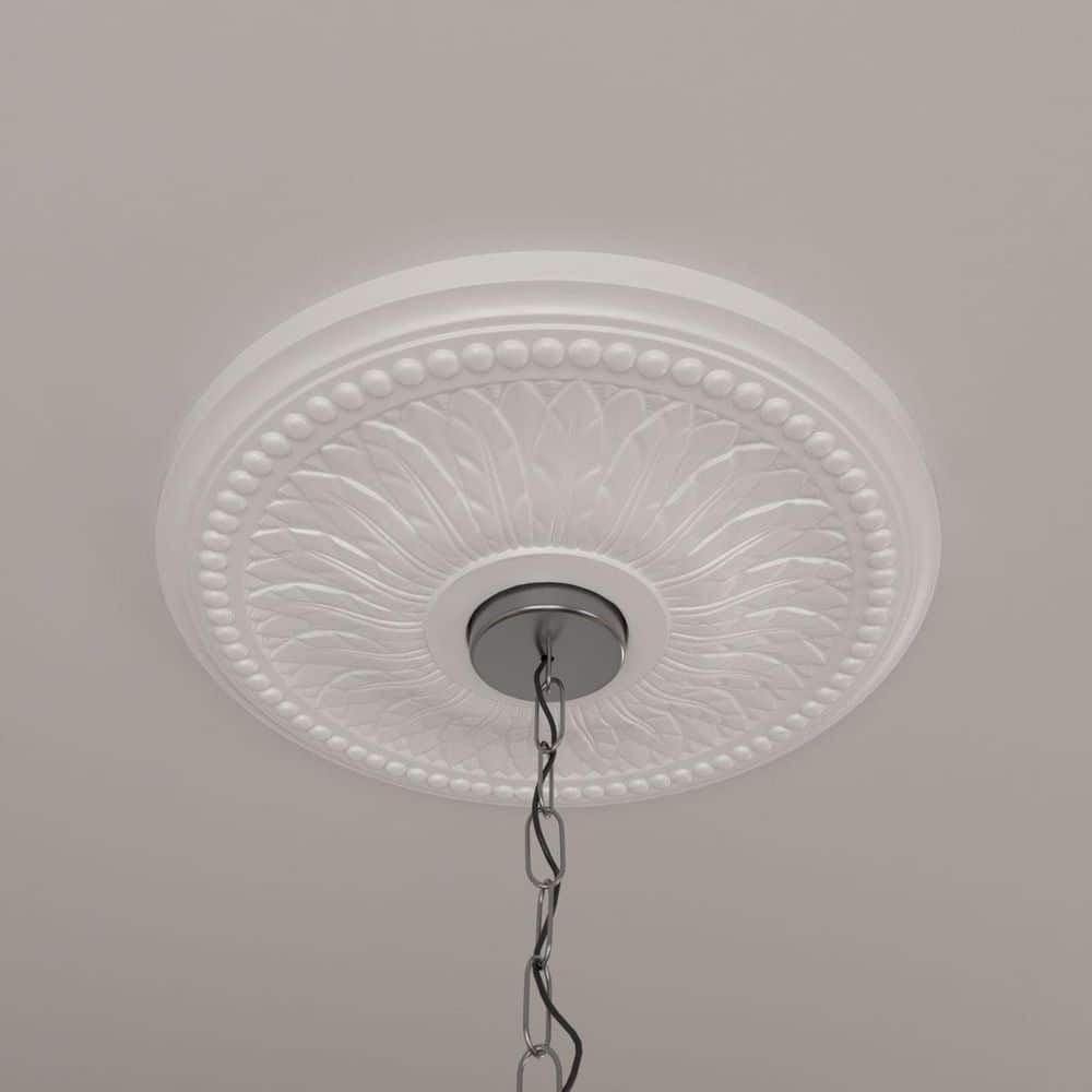 Primed White 18" Decorative Polyurethane Ceiling Medallion