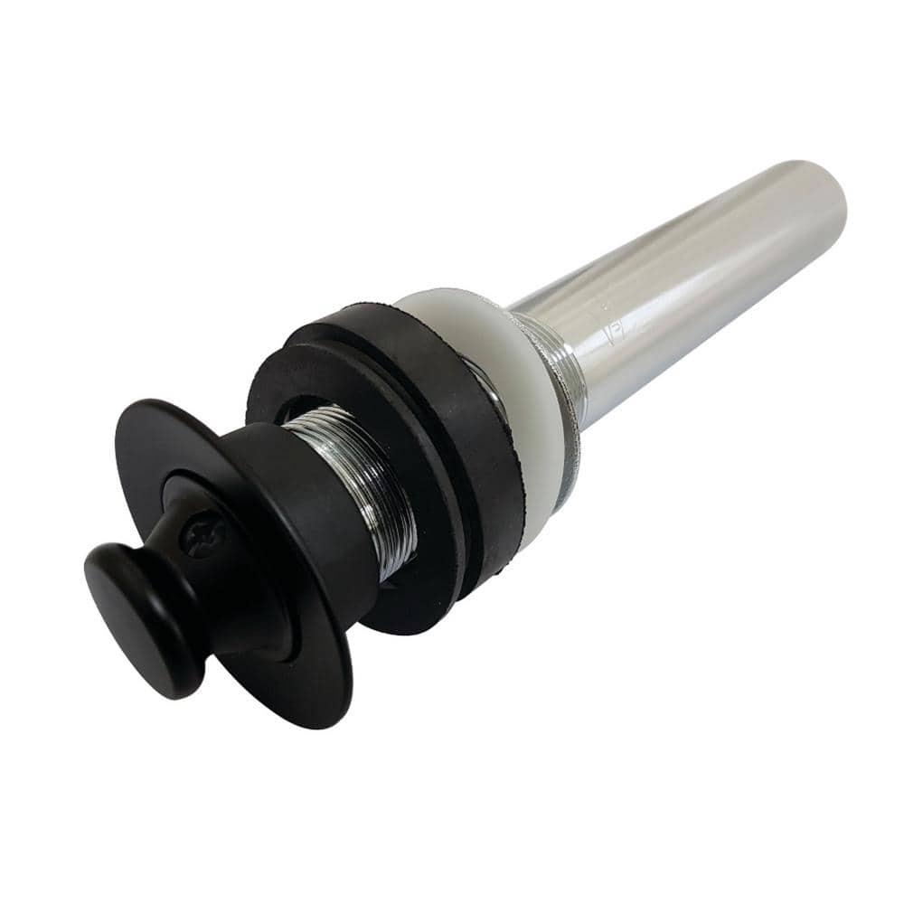 Brass Lift and Turn Bathroom Sink Drain without Overflow in Matte Black price history on PriceWatchPro