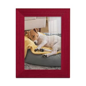 Grooved 3.5 in. x 5 in. Red Picture Frame