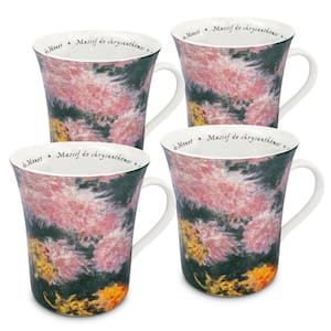 Konitz 4-Piece Les Fleur Chez Les Peintres Monet Porcelain Mug Set