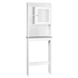 23.5 in. W x 68.5 in. H x 7.5 in. D Bathroom White Over-the-Toilet Storage